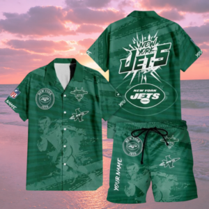 Limited Edition – Customized NFL Nyj New York Jets Unisex Hawaiian Shirt & Shorts Set