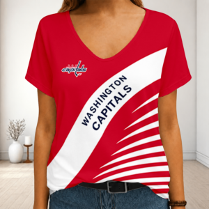 Limited Edition – Customized NHL Washington Capitals V-Neck Female Shirt