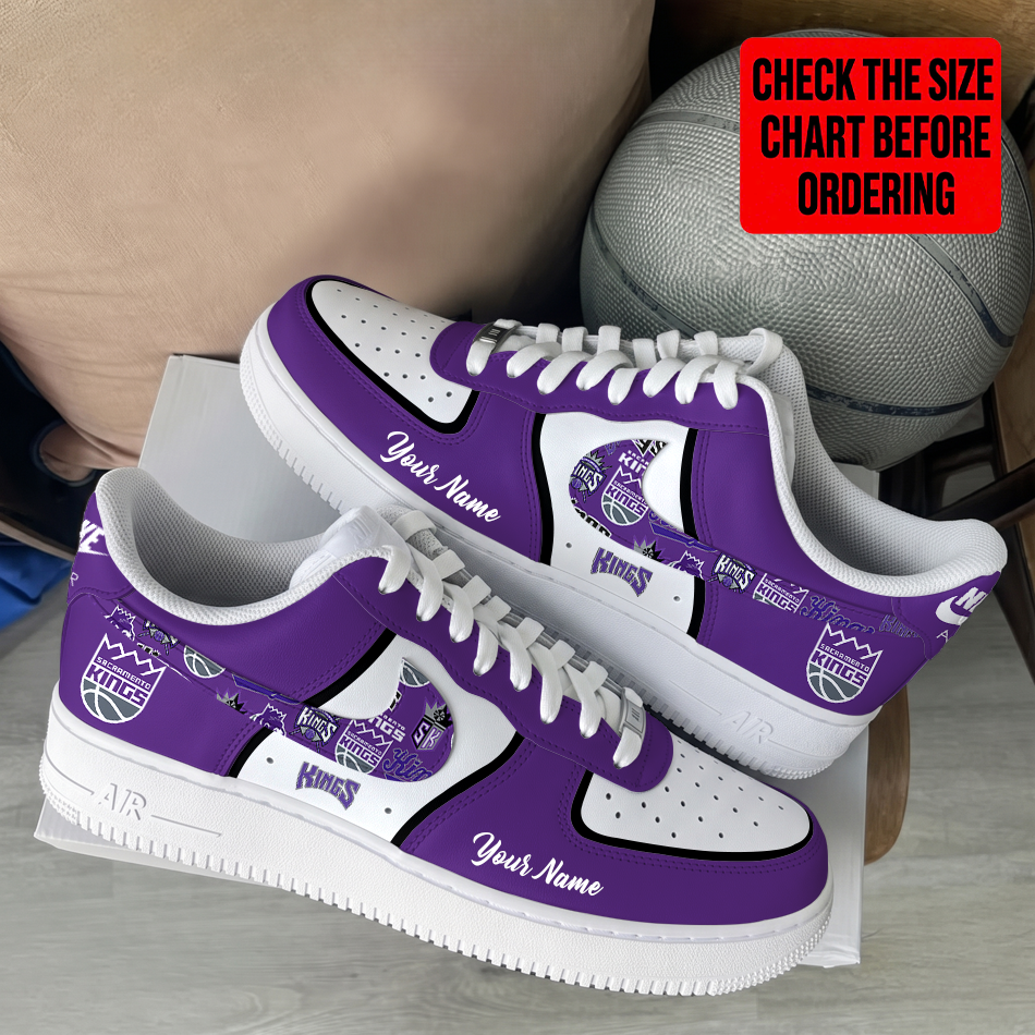 Limited Edition – Customized NBA Sacramento Kings Af1 Shoes