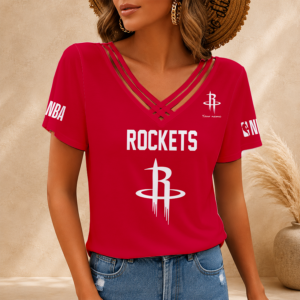 Limited Edition – Customized NBA Houston Rockets V-Neck Shirt
