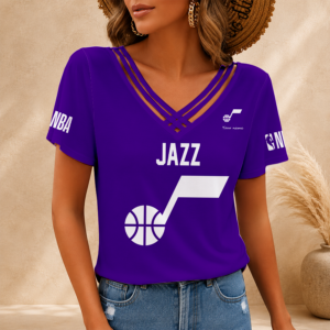 Limited Edition – Customized NBA Utah Jazz V-Neck Shirt
