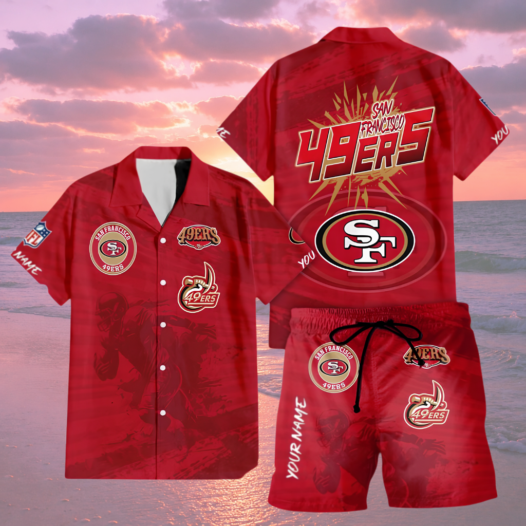Limited Edition – Customized NFL San Francisco 49Ers Unisex Hawaiian Shirt & Shorts Set