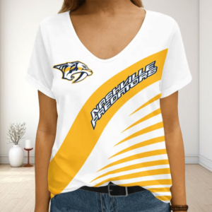 Limited Edition – Customized NHL Nashville Predators V-Neck Female Shirt