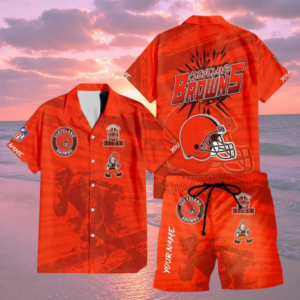 Limited Edition – Customized NFL Cleveland Browns Unisex Hawaiian Shirt & Shorts Set