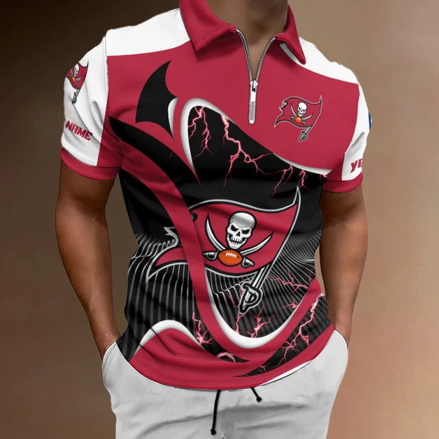 Limited Edition – Customized NFL Tampa Bay Buccaneers Zip Polo Shirt