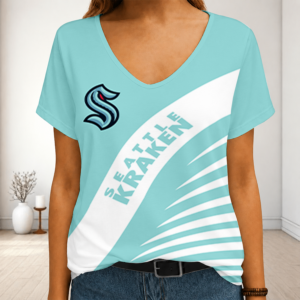 Limited Edition – Customized NHL Seattle Kraken V-Neck Female Shirt