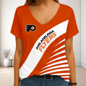 Limited Edition – Customized NHL Philadelphia Flyers V-Neck Female Shirt