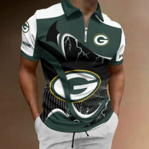 Limited Edition – Customized NFL Green Bay Packers Zip Polo Shirt