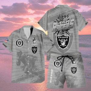 Limited Edition – Customized NFL Las Vegas Raiders Unisex Hawaiian Shirt & Shorts Set