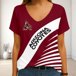 Limited Edition – Customized NHL Arizona Coyotes V-Neck Female Shirt