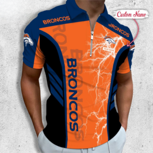Limited Edition – Customized NFL Denver Broncos Zip Polo Shirt