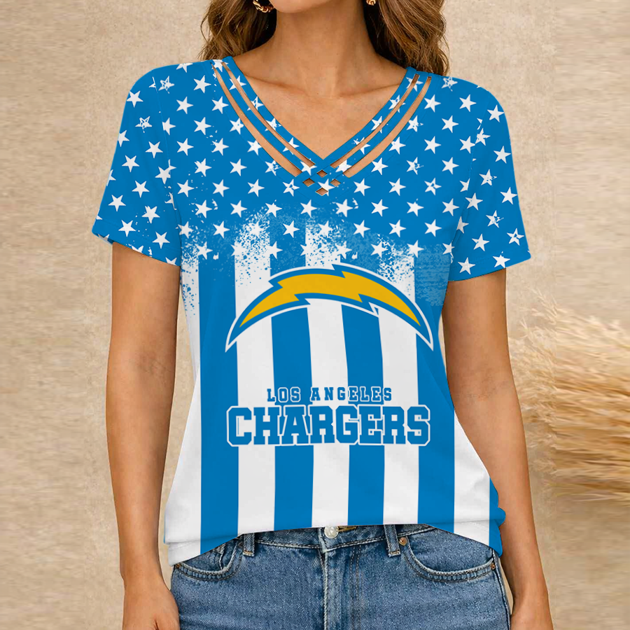 Limited Edition – Customized NFL Los Angeles Chargers V-Neck Shirt