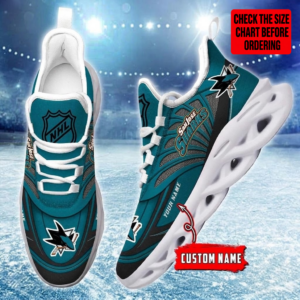 Limited Edition – Customized NHL San Jose Sharks Max Soul Shoes