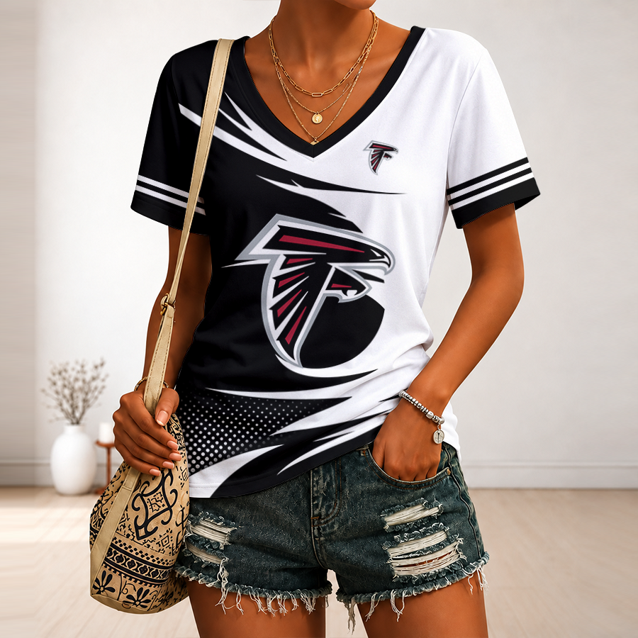 Limited Edition – Customized NFL Atlanta Falcons V-Neck Female Shirt