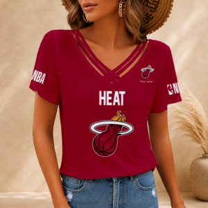 Limited Edition – Customized NBA Miami Heat V-Neck Shirt