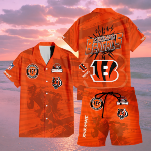 Limited Edition – Customized NFL Cincinnati Bengals Unisex Hawaiian Shirt & Shorts Set
