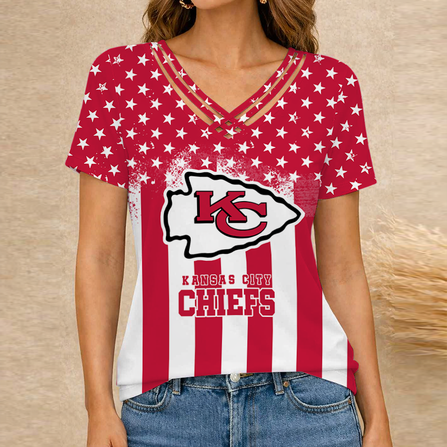 Limited Edition – Customized NFL Kansas City Chiefs V-Neck Shirt
