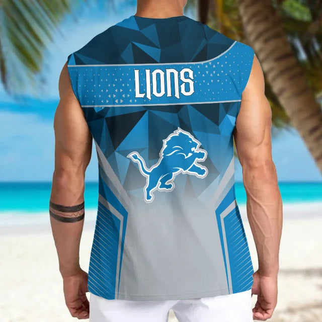 Limited Edition – Customized NFL Detroit Lions Men’s Gym Shirt - Image 2