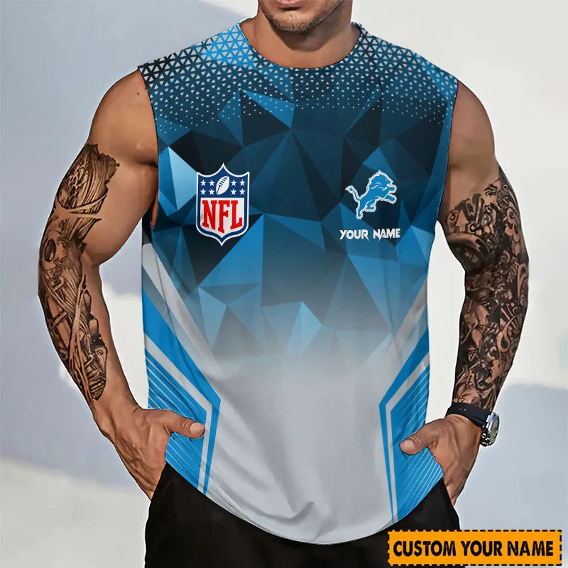 Limited Edition – Customized NFL Detroit Lions Men’s Gym Shirt