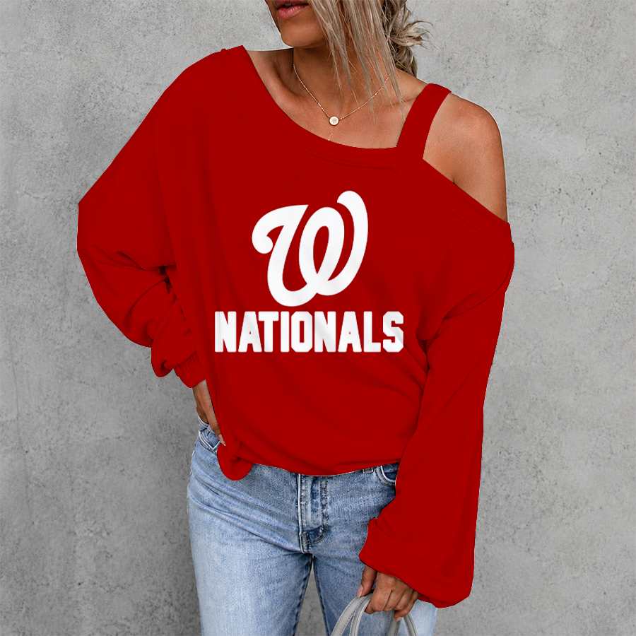 Limited Edition – Customized MLB Washington Nationals Drop Shoulder Sweatshirt