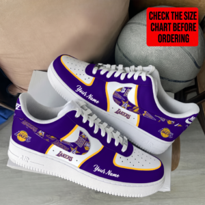 Limited Edition – Customized NBA Los Angeles Lakers Af1 Shoes