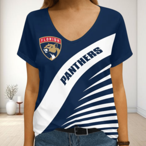 Limited Edition – Customized NHL Florida Panthers V-Neck Female Shirt