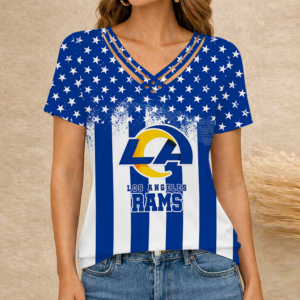 Limited Edition – Customized NFL Los Angeles Rams V-Neck Shirt