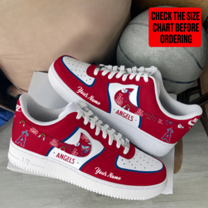 Limited Edition – Customized MLB Los Angeles Angels Af1 Shoes