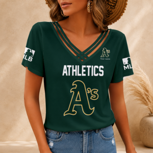 Limited Edition – Customized MLB Oakland Athletics V-Neck Shirt