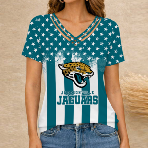 Limited Edition – Customized NFL Jacksonville Jaguars V-Neck Shirt