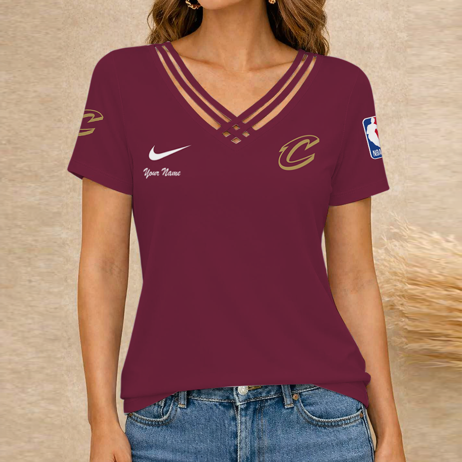 Limited Edition – Customized NBA Cleveland Cavaliers V-Neck Shirt