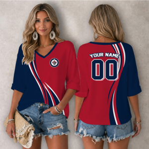 Limited Edition – Customized NHL Winnipeg Jets Women’s Heart V-Neck Long Sleeve Shirt