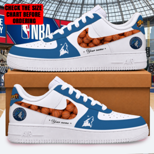 Limited Edition – Customized NBA Minnesota Timberwolves Af1 Shoes