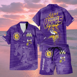 Limited Edition – Customized NFL Minnesota Vikings Unisex Hawaiian Shirt & Shorts Set