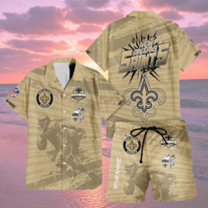 Limited Edition – Customized NFL New Orleans Saints Unisex Hawaiian Shirt & Shorts Set