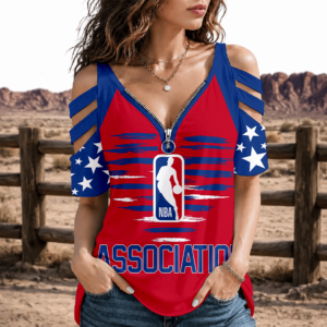 Limited Edition – Customized NBA National Basketball Association Strappy Cold-Shoulder Top