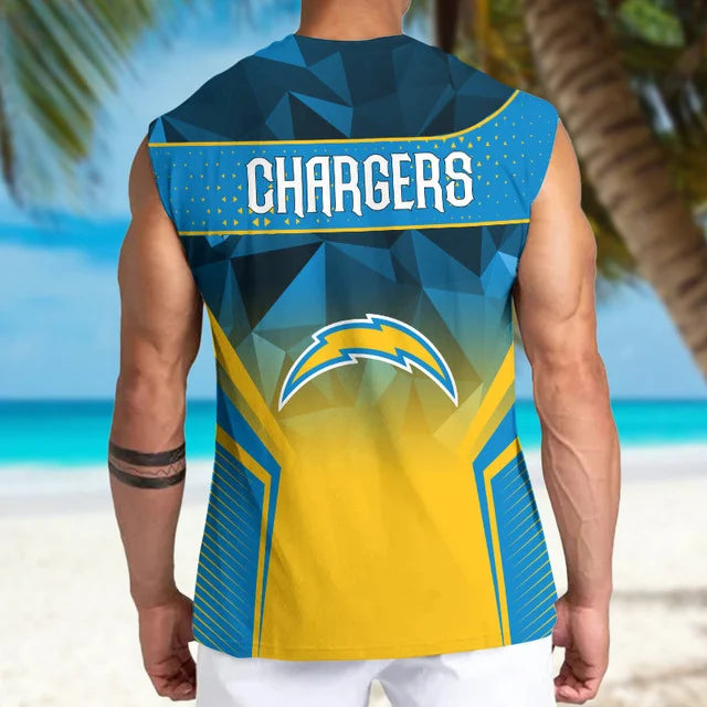 Limited Edition – Customized NFL Los Angeles Chargers Men’s Gym Shirt - Image 2