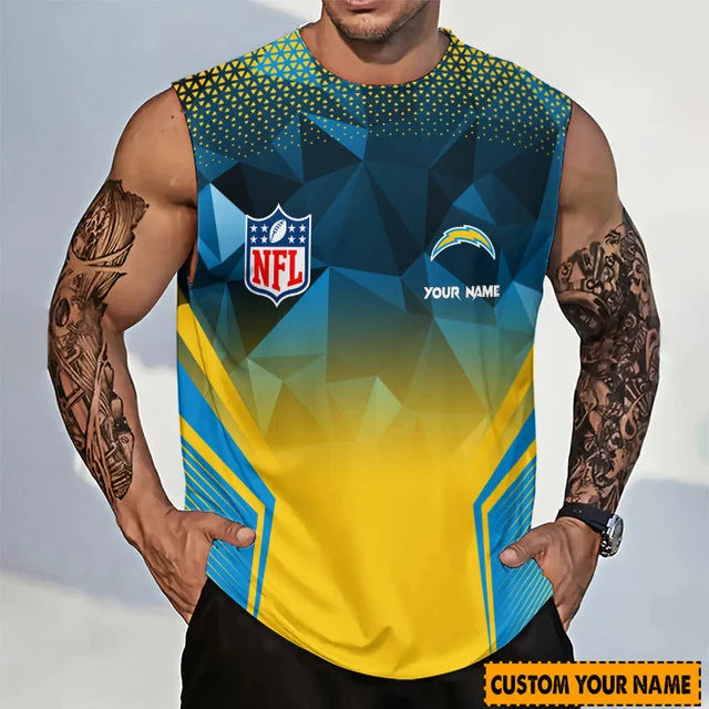 Limited Edition – Customized NFL Los Angeles Chargers Men’s Gym Shirt