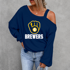 Limited Edition – Customized MLB Milwaukee Brewers Drop Shoulder Sweatshirt