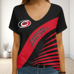 Limited Edition – Customized NHL Carolina Hurricanes V-Neck Female Shirt