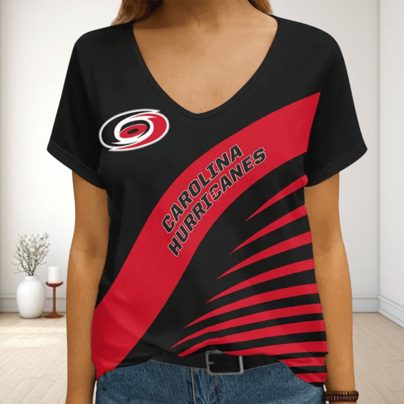 Limited Edition – Customized NHL Carolina Hurricanes V-Neck Female Shirt