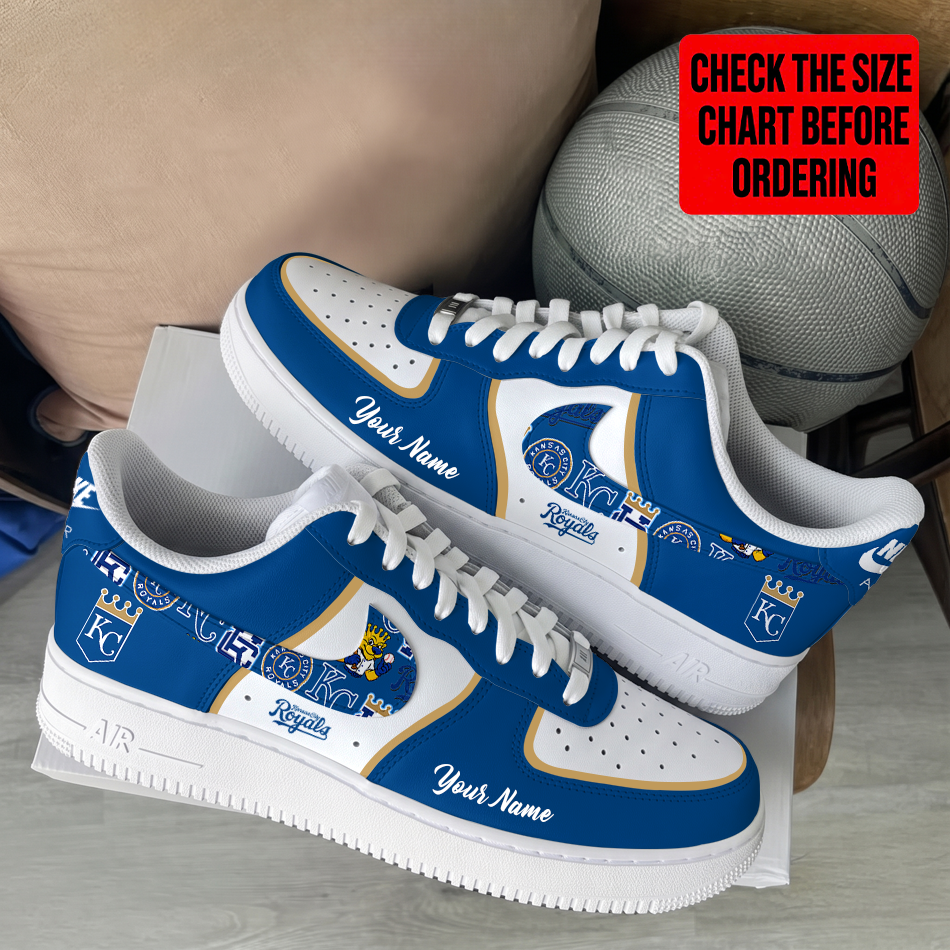 Limited Edition – Customized MLB Kansas City Royals Af1 Shoes