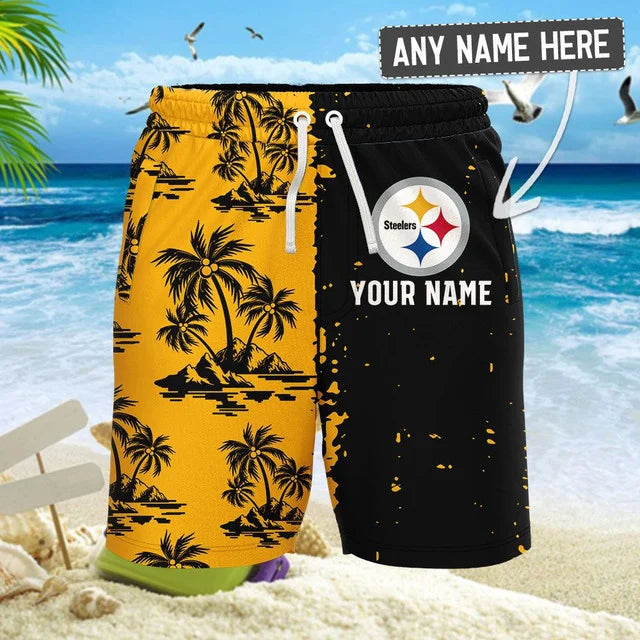 Limited Edition – Customized NFL Pittsburgh Steelers Unisex Hawaiian Shirt & Shorts Set - Image 2