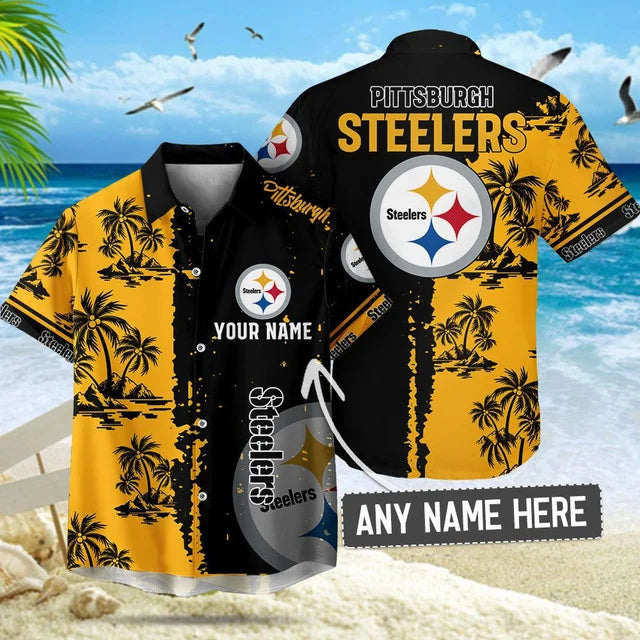 Limited Edition – Customized NFL Pittsburgh Steelers Unisex Hawaiian Shirt & Shorts Set