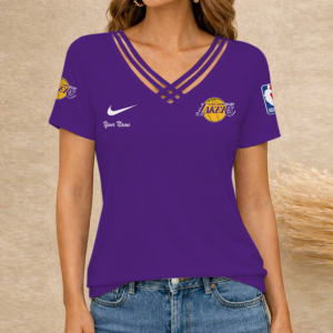 Limited Edition – Customized NBA Los Angeles Lakers V-Neck Shirt