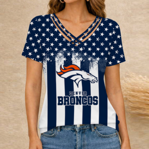 Limited Edition – Customized NFL Denver Broncos V-Neck Shirt