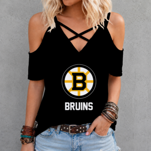 Limited Edition – Customized NHL Boston Bruins Criss Cross V-Neck Top