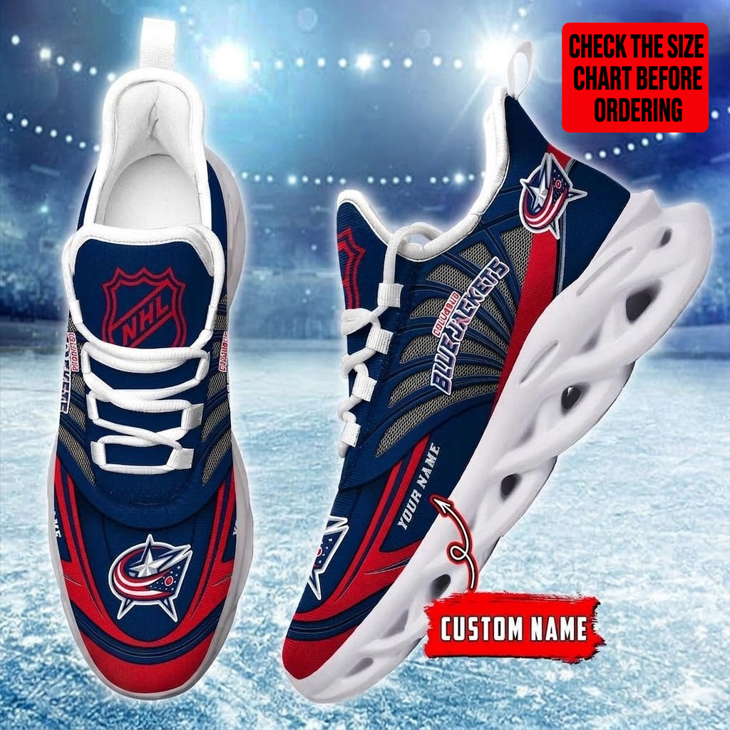 Limited Edition – Customized NHL Columbus Blue Jackets Max Soul Shoes