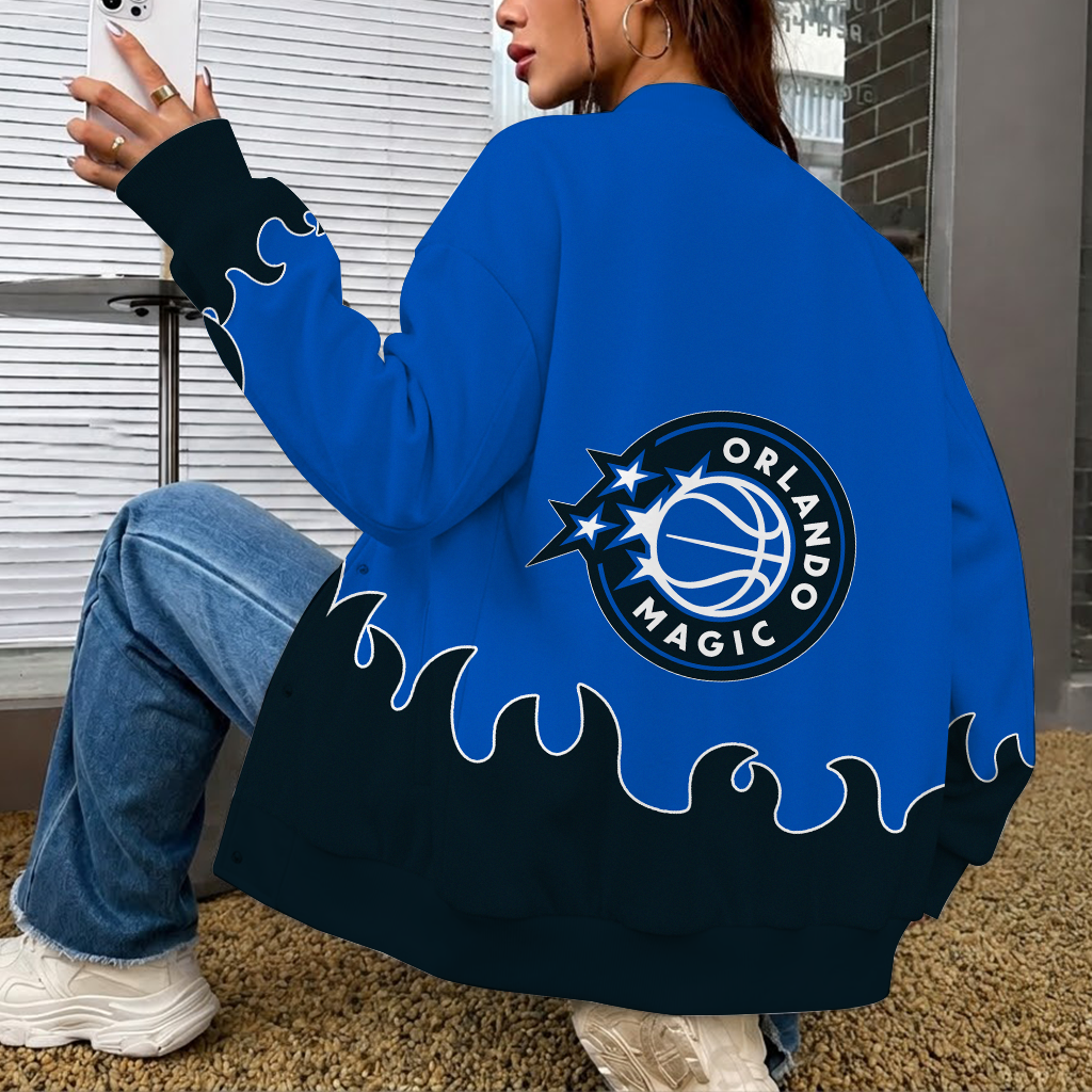 Limited Edition – Customized NBA Orlando Magic Baseball Jacket - Image 2