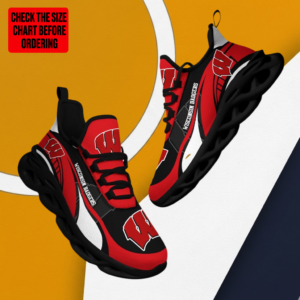 Limited Edition – New Customized NCAA Wisconsin Badgers Max Soul Sneakers